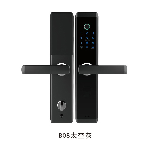 步安智能鎖 B08-太空灰密碼指紋鎖