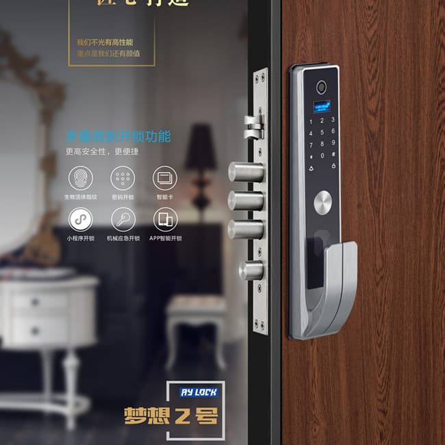 安源智能鎖 夢想2號時尚指紋密碼鎖