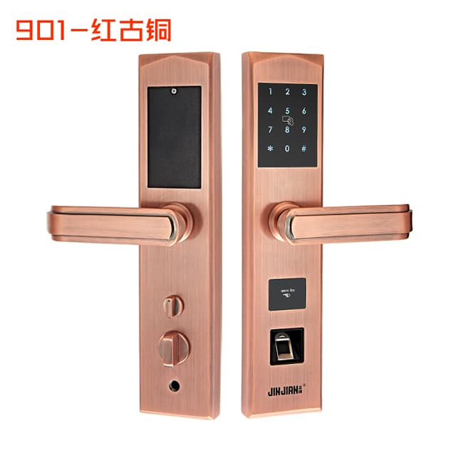 金锏智能鎖 901時尚直板指紋密碼鎖