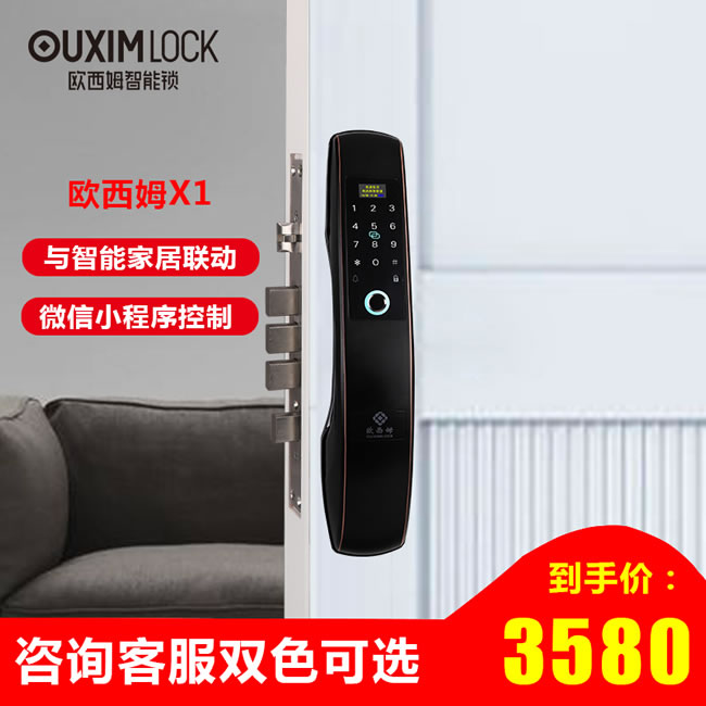 歐西姆智能鎖 X1全自動家用防盜門密碼鎖