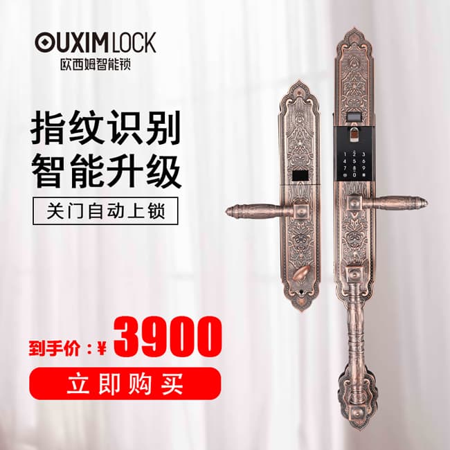 歐西姆智能鎖 M8800F歐式別墅豪華指紋鎖