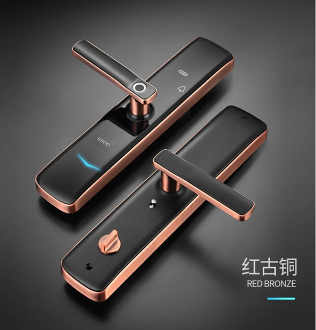 韓后智能鎖 KH-102一握開指紋鎖防撬報警智能鎖