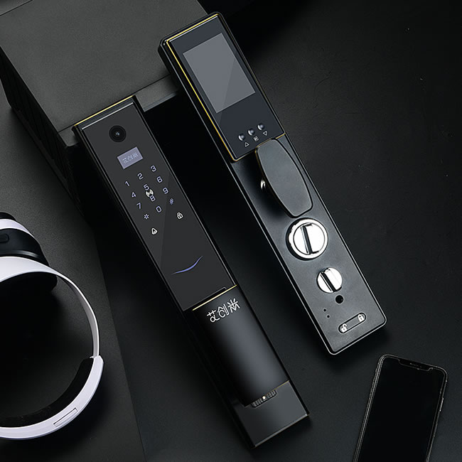 艾創米智能鎖 Q5L監控攝像頭視頻貓眼指紋鎖