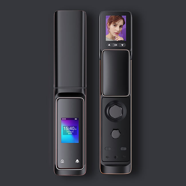 黑帆智能鎖 M7全自動(dòng)滑蓋抓拍智能鎖密碼鎖