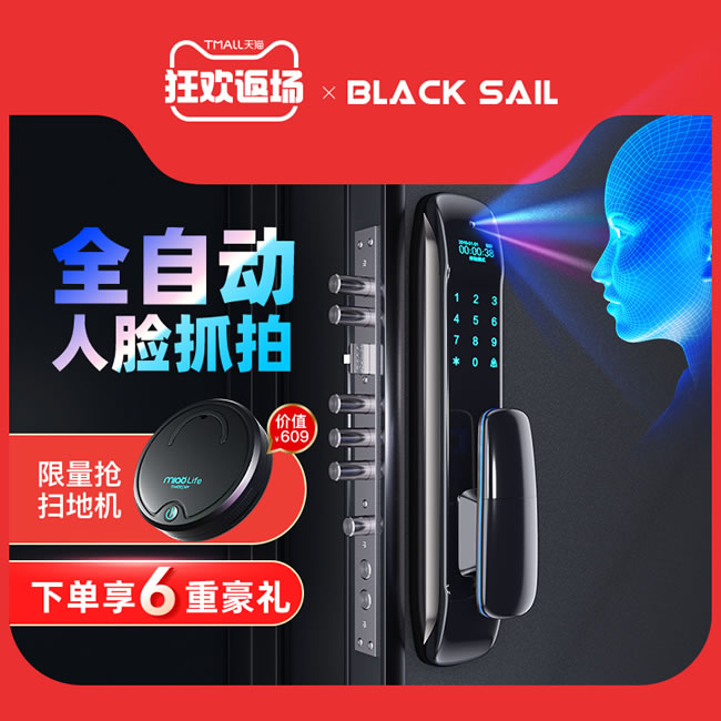 黑帆智能鎖 MJ002家用防盜門木門磁卡鎖