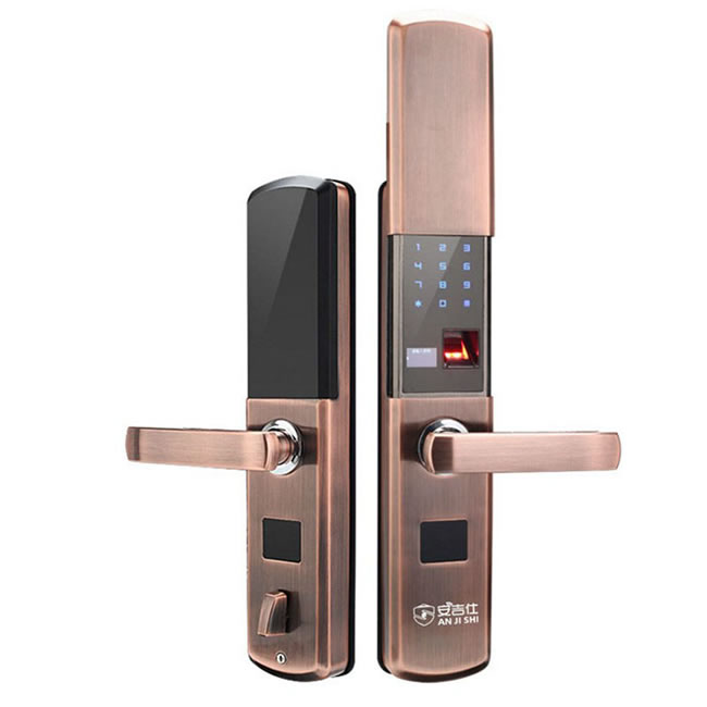 安吉仕智能鎖 AJS-020防盜自動(dòng)滑蓋大門鎖