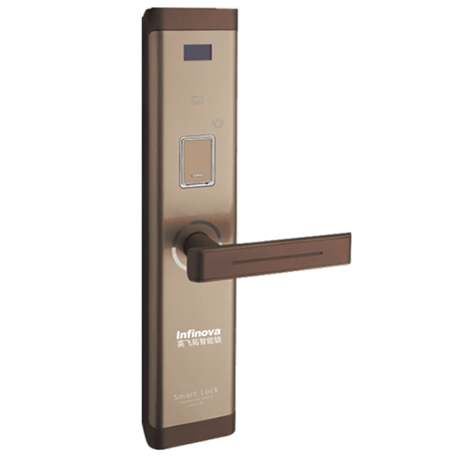 英飛拓智能鎖 A3曲面屏刷卡指紋智能鎖