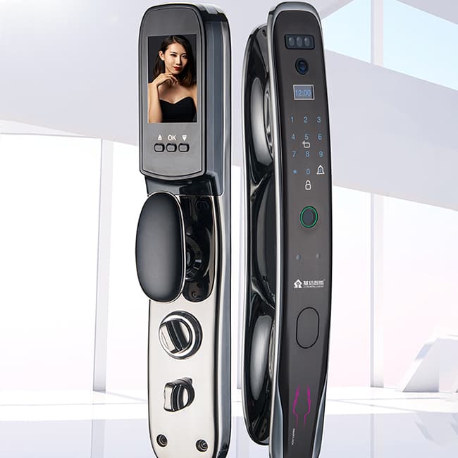 基信X12全自動(dòng)智能鎖 3D人臉識(shí)別