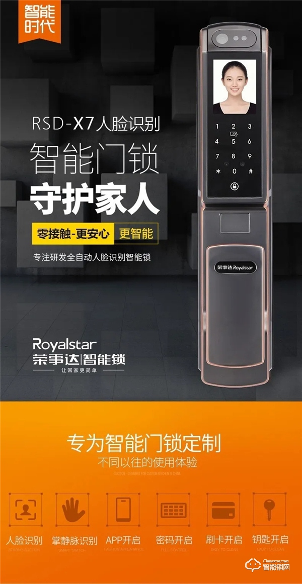 新品首發(fā)｜榮事達RSD-X7人臉識別全自動智能鎖，零接觸更安心