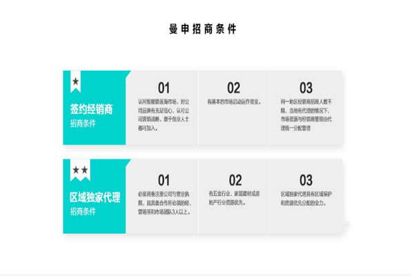 曼申智能鎖加盟費用 曼申智能鎖加盟流程