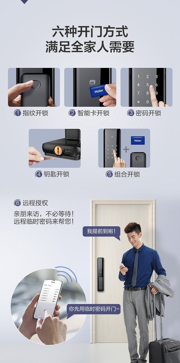 海爾智能門鎖P18，開啟美好智慧生活