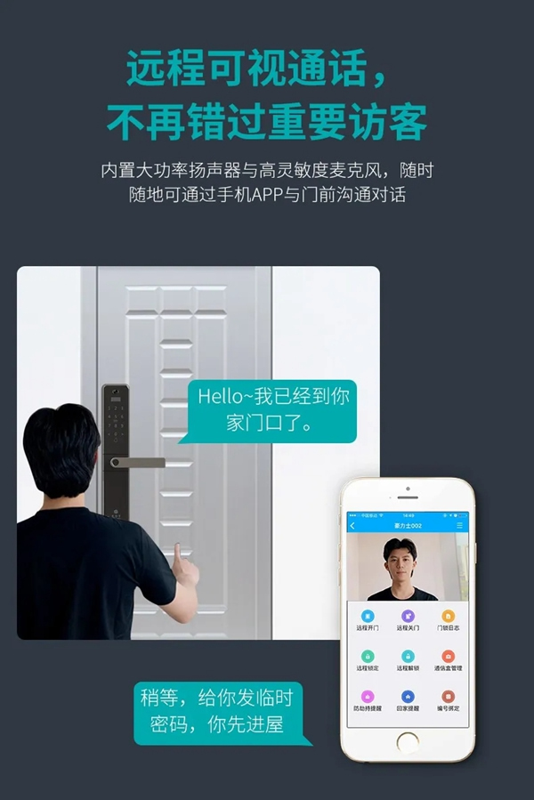 豪力士智能鎖A3-2：人臉指紋鎖和貓眼指紋鎖三大新品全新上市