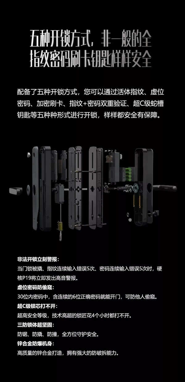 忠恒智能門鎖硬核P19，更強悍的高配智能鎖