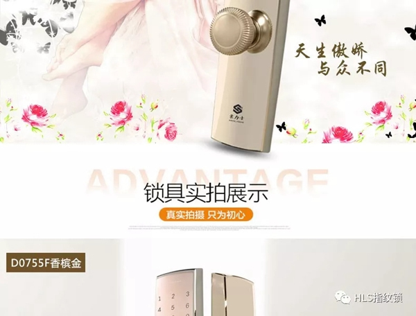 豪力士D0755F-香檳金萬能互換智能鎖向你奔來