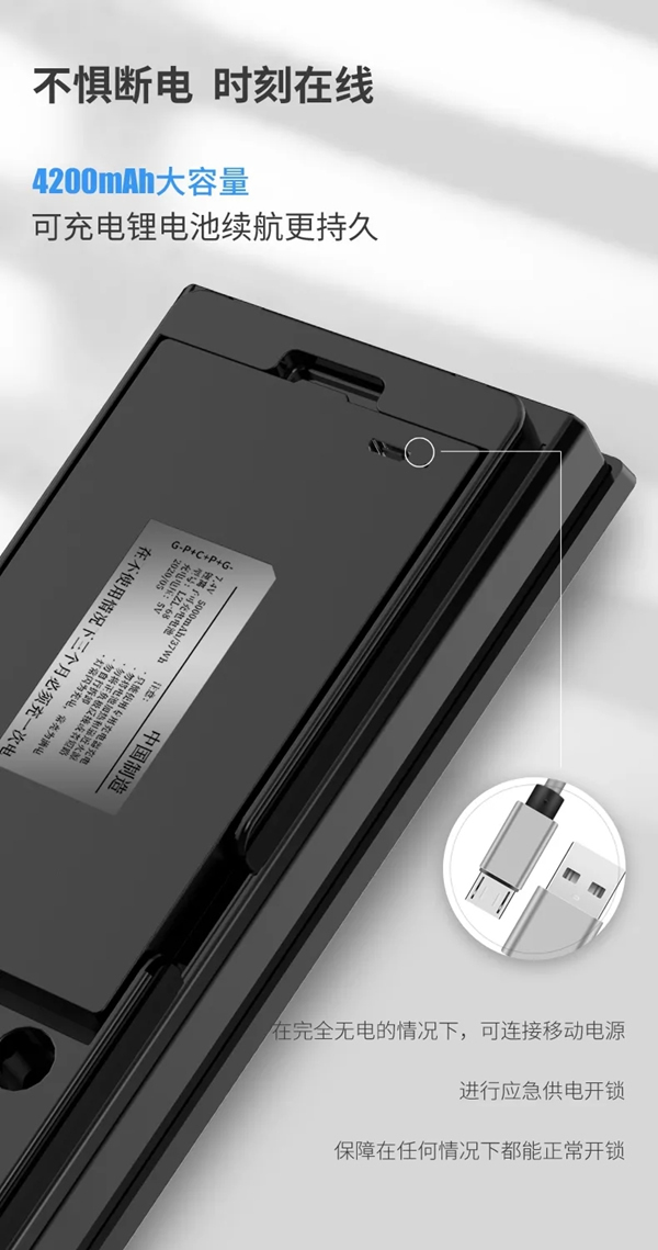 因特·V6-V | 大曲面手機貓眼對講鎖，即刻來探！