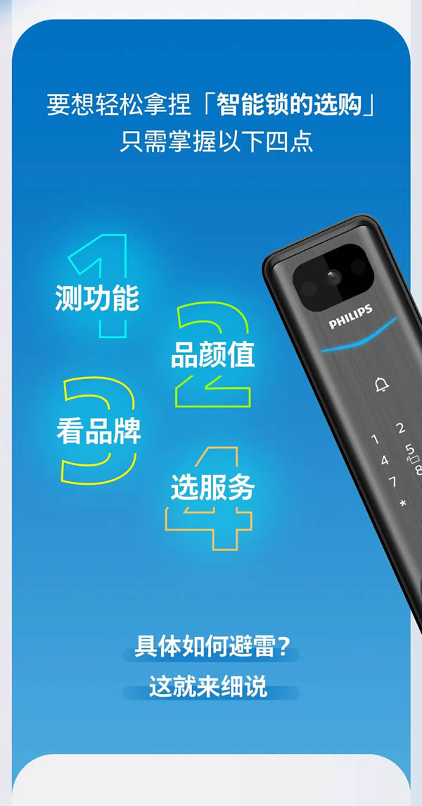 飛利浦智能鎖:60s科普,教你輕松拿捏「智能鎖選購」 飛利浦智能鎖:60s科普,教你輕松拿捏「智能鎖選購」