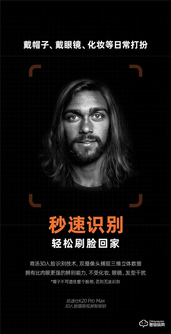 旗艦新品全球首發 | 凱迪仕K20 Pro Max 3D人臉貓眼視屏智能鎖，解鎖滿級守護力！