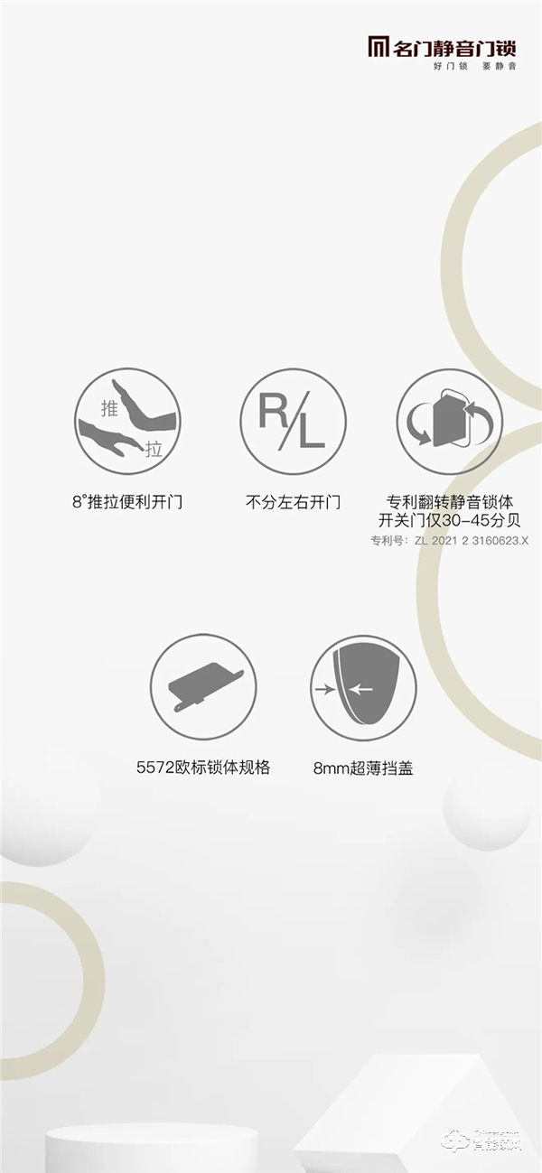 新品上市|名門8°直推靜音門鎖 開鎖方式的極簡主義 新品上市|名門8°直推靜音門鎖 開鎖方式的極簡主義