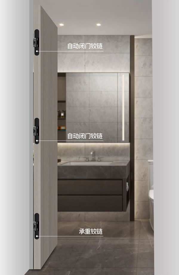 完全隱形，自動閉合丨匯泰龍二維可調液壓緩沖暗鉸鏈