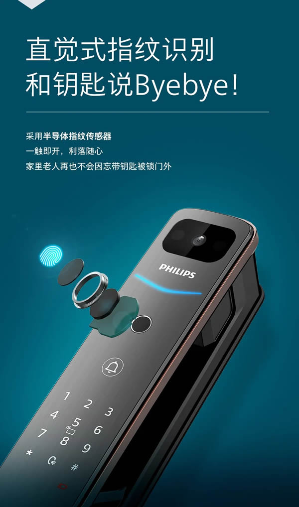 飛利浦DDL711K可視智能鎖,把安全感拉滿! 飛利浦DDL711K可視智能鎖,把安全感拉滿!