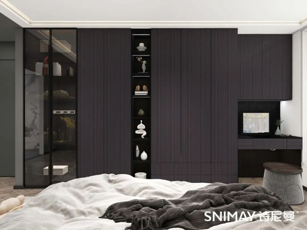 淺指智能鎖定制衣柜案例,輕奢玻璃配衣柜真的絕了_13