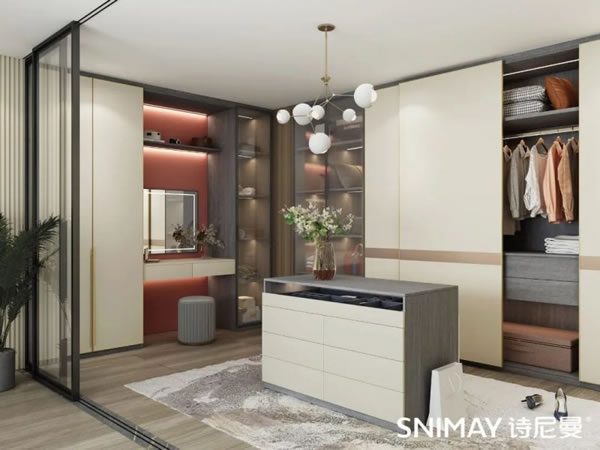 淺指智能鎖定制衣柜案例,輕奢玻璃配衣柜真的絕了_37