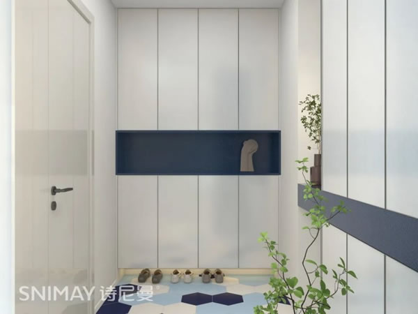 淺指智能鎖98㎡極簡兩居室，打造輕盈質(zhì)感家居_4