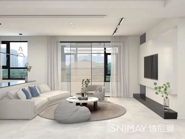 淺指智能鎖98㎡極簡兩居室，打造輕盈質(zhì)感家居_7