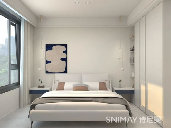 淺指智能鎖98㎡極簡兩居室，打造輕盈質(zhì)感家居_14