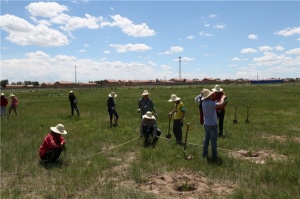 百德帶領大家伙植樹